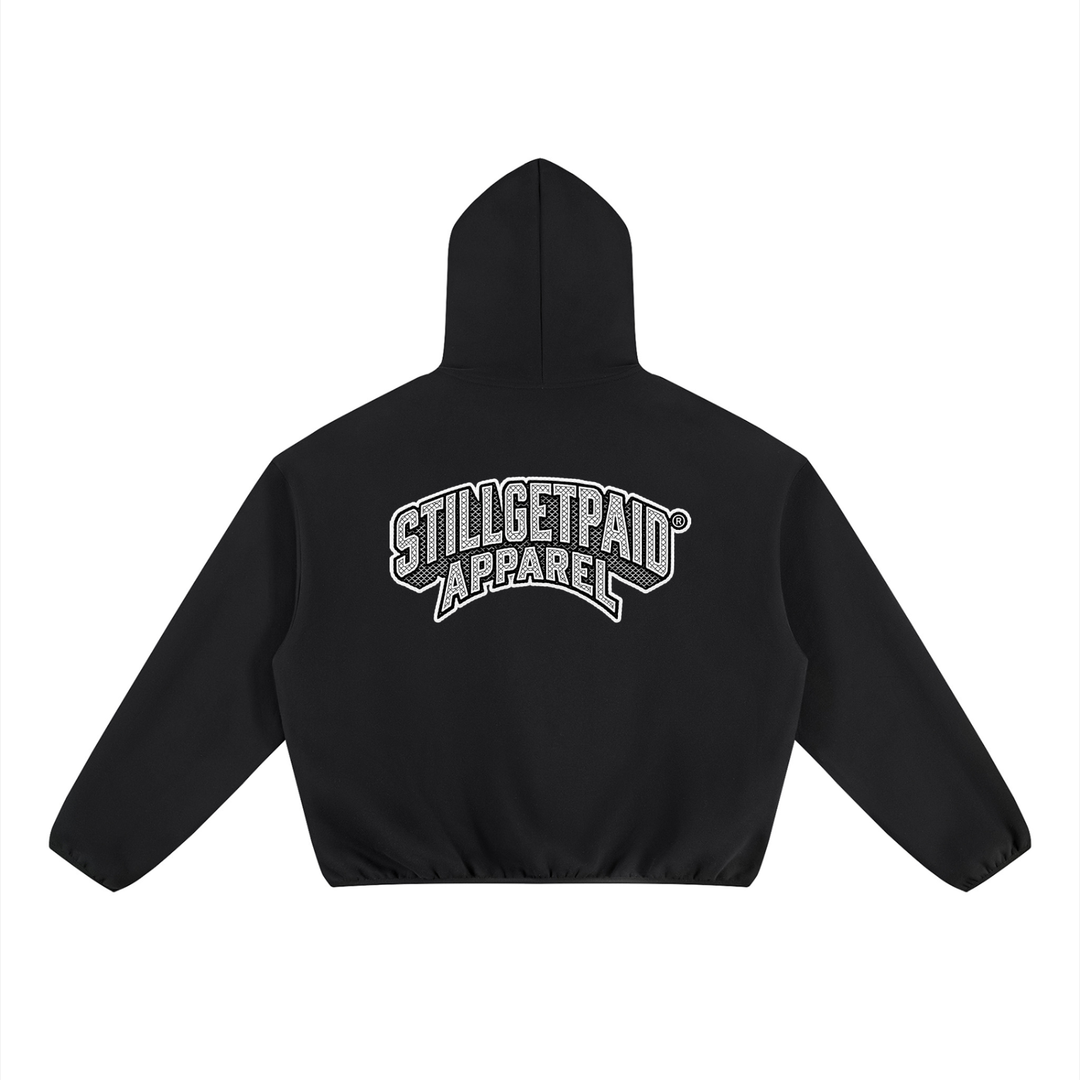 Unisex Boxy Piping Fleece Hoodie