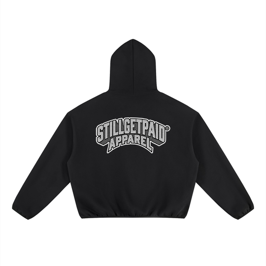Unisex Boxy Piping Fleece Hoodie
