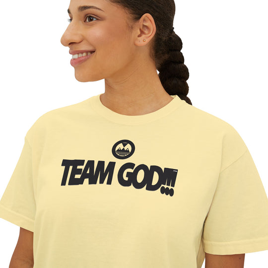 ECELUGICH® TEAM GOD!!! Women's Boxy Tee