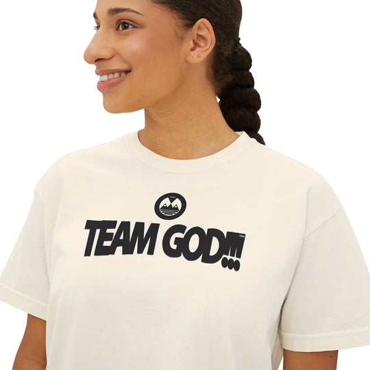 ECELUGICH® TEAM GOD!!! Women's Boxy Tee