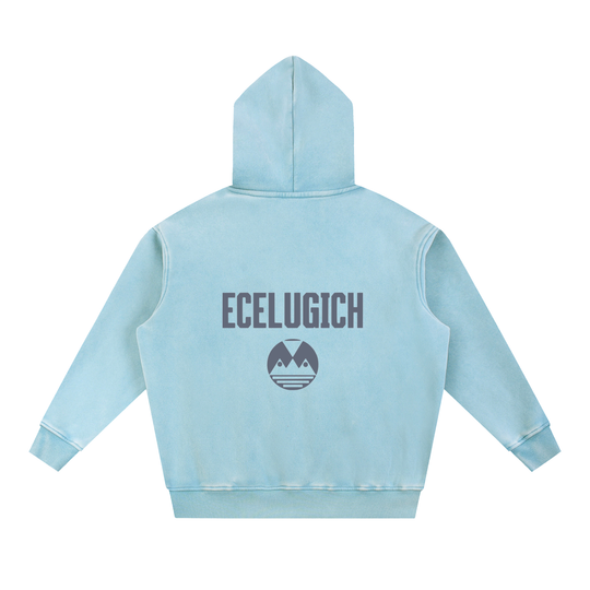 Snow Wash Fleece Oversize Hoodie