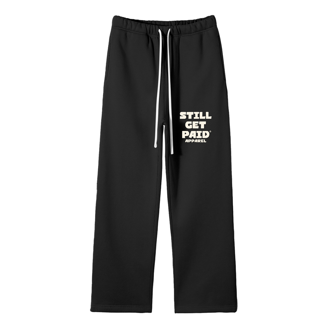 Unisex Solid Color Fleece Straight Leg Pants