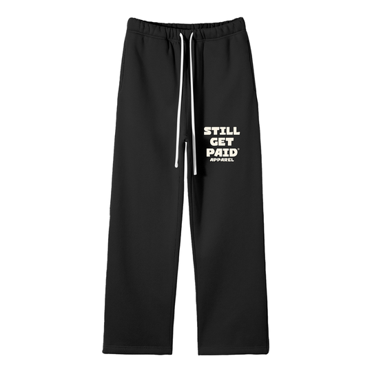 Unisex Solid Color Fleece Straight Leg Pants