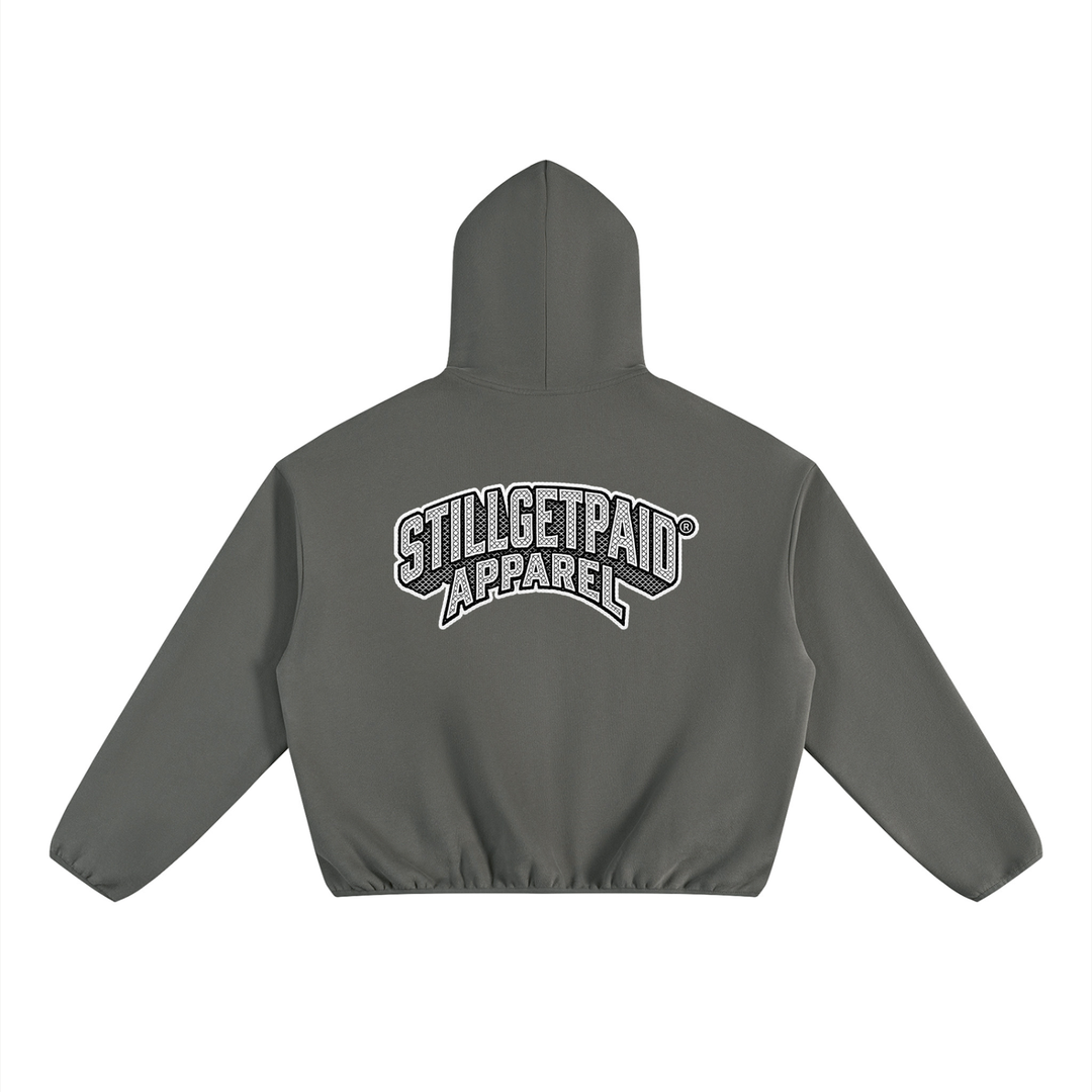 Unisex Boxy Piping Fleece Hoodie