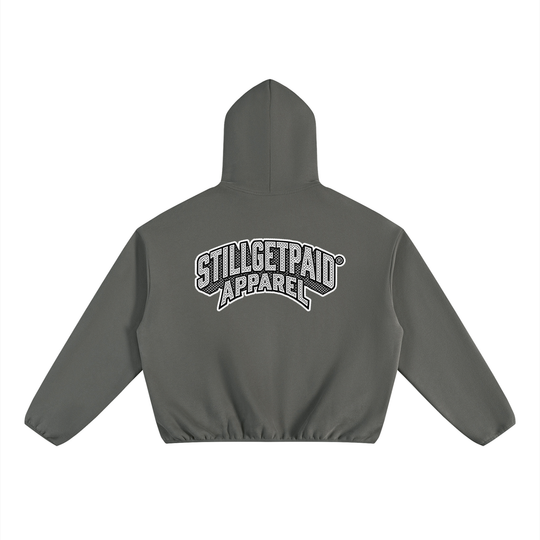 Unisex Boxy Piping Fleece Hoodie