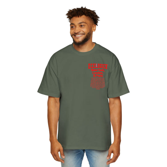 ECELUGICH® Men's Heavy Oversized Tee