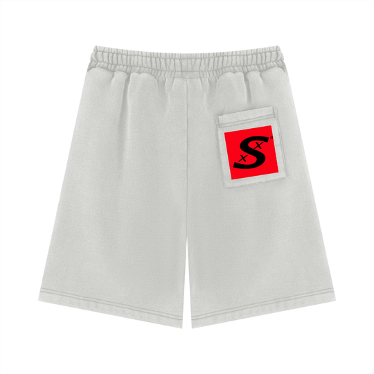 Unisex Vintage Wash Fleece Stacked Shorts