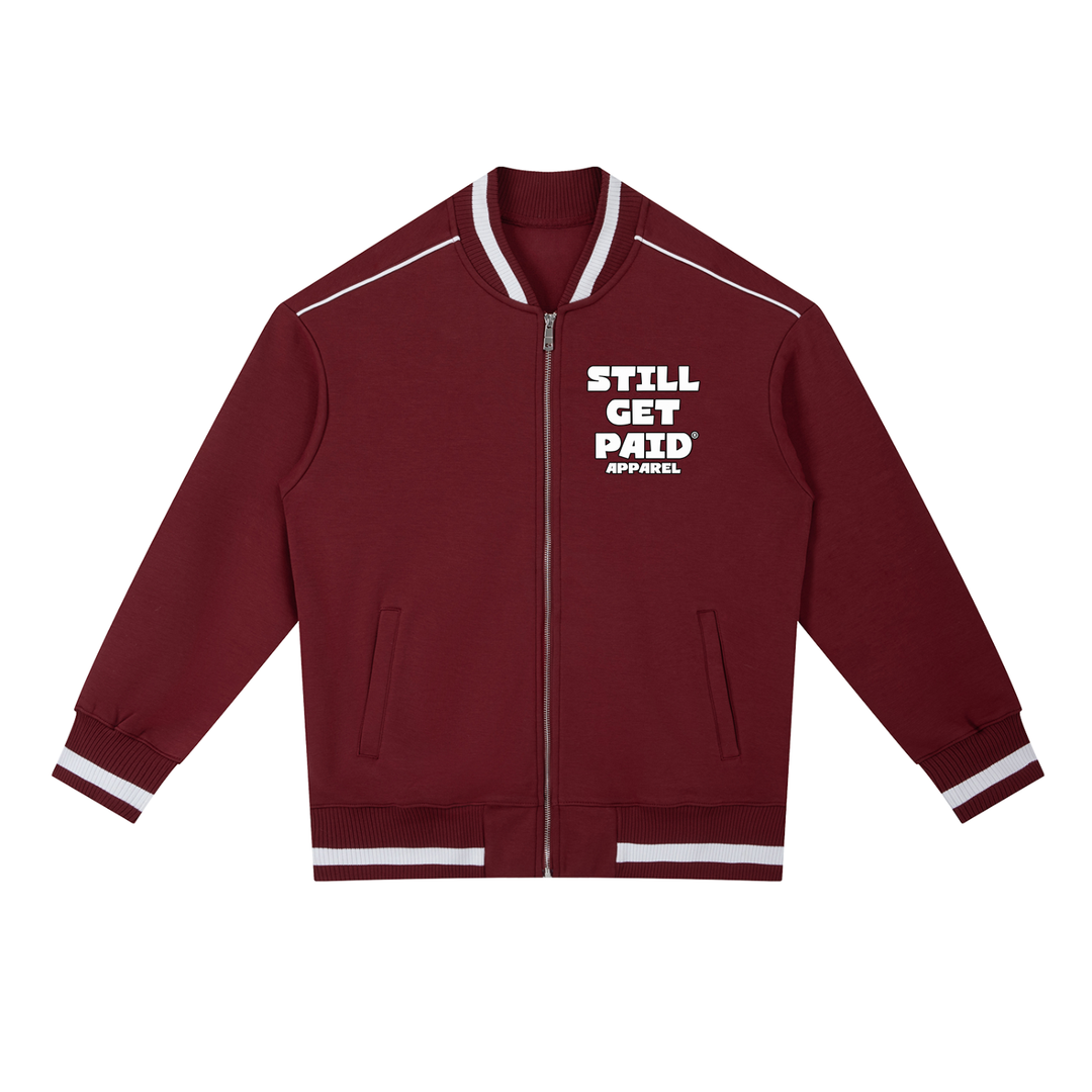 Contrast Piping Zip Bomber Jacket