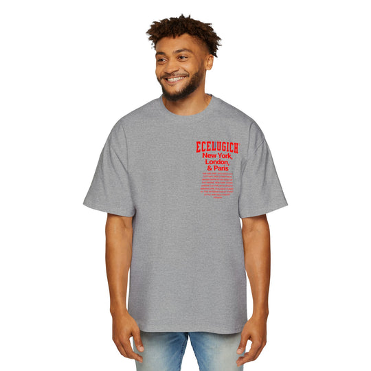 ECELUGICH® Men's Heavy Oversized Tee