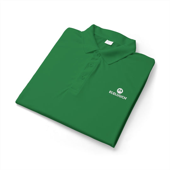ECELUGICH® Embroidered Performance Polo — Sporty Breathable Golf & Work Shirt