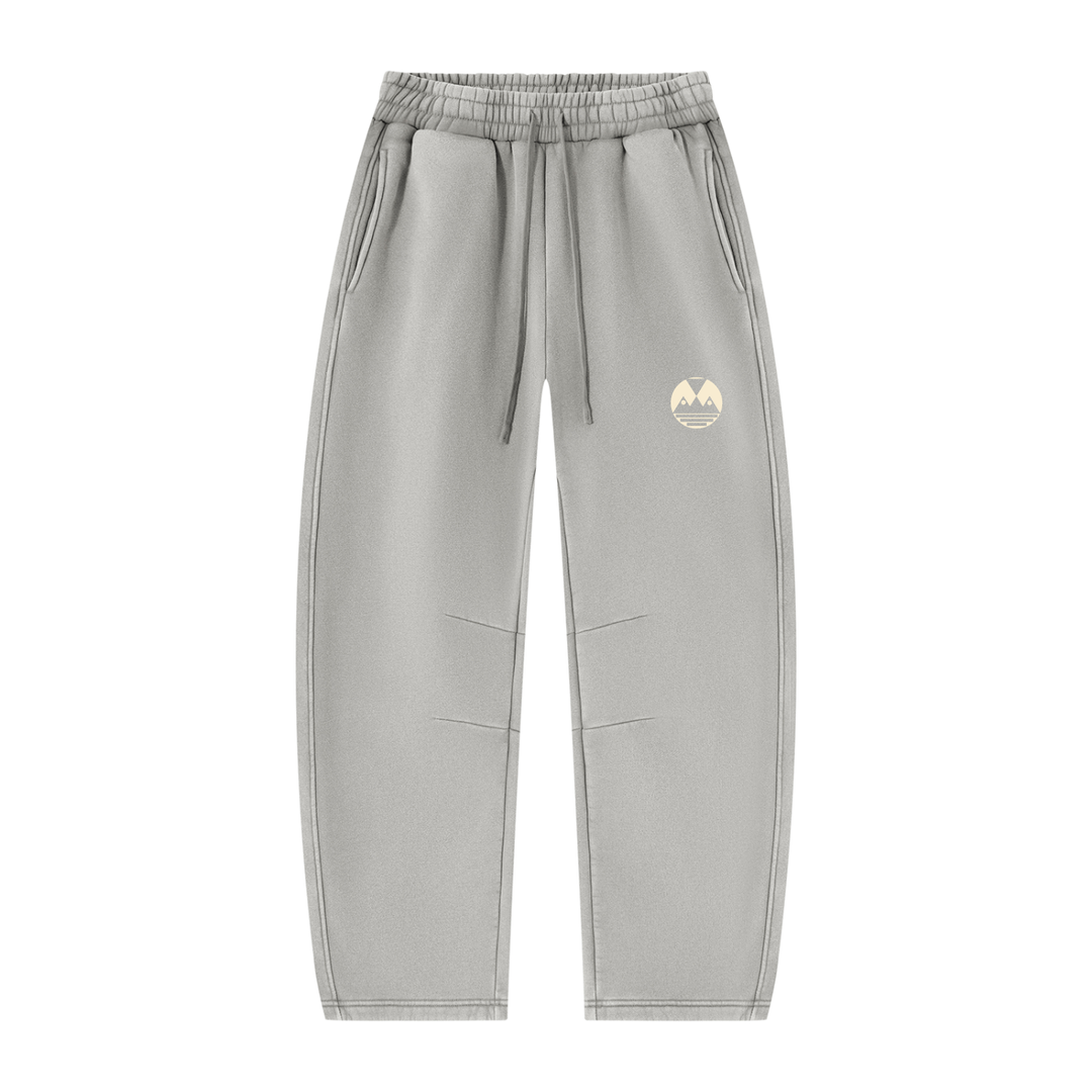 Unisex Vintage Wash Barrel Leg Fleece Sweatpants