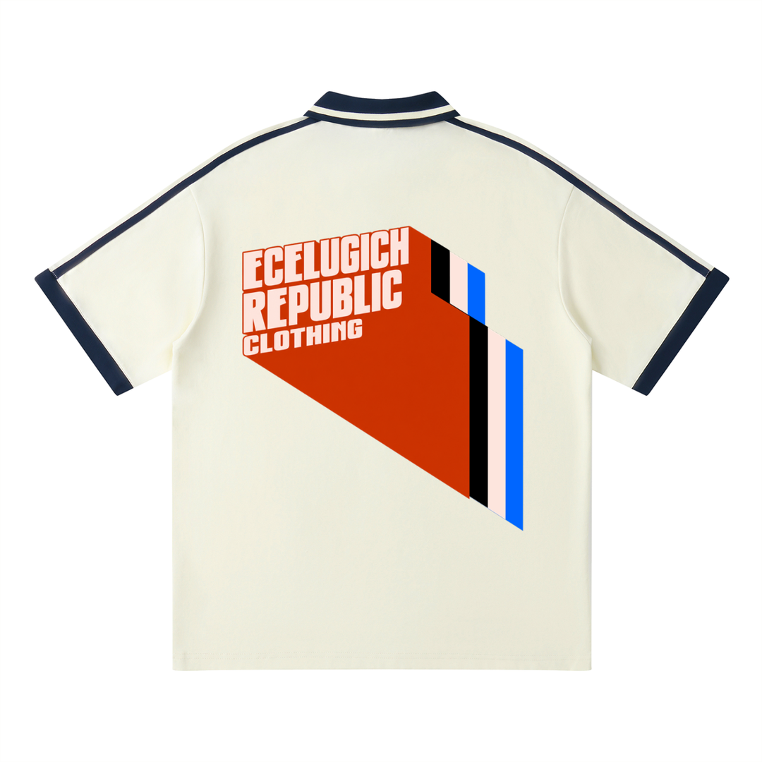 Unisex Contrast Piping Polo Shirt
