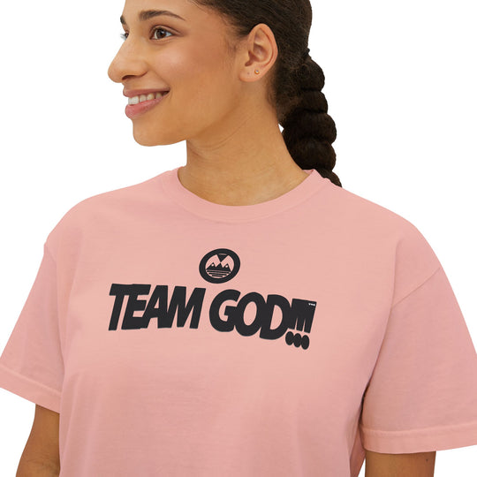 ECELUGICH® TEAM GOD!!! Women's Boxy Tee