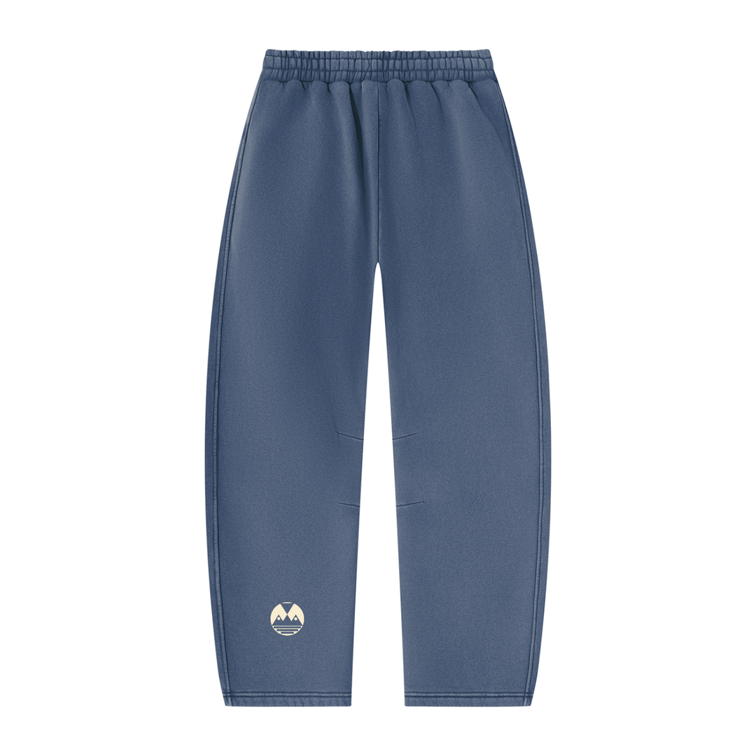 Unisex Vintage Wash Barrel Leg Fleece Sweatpants