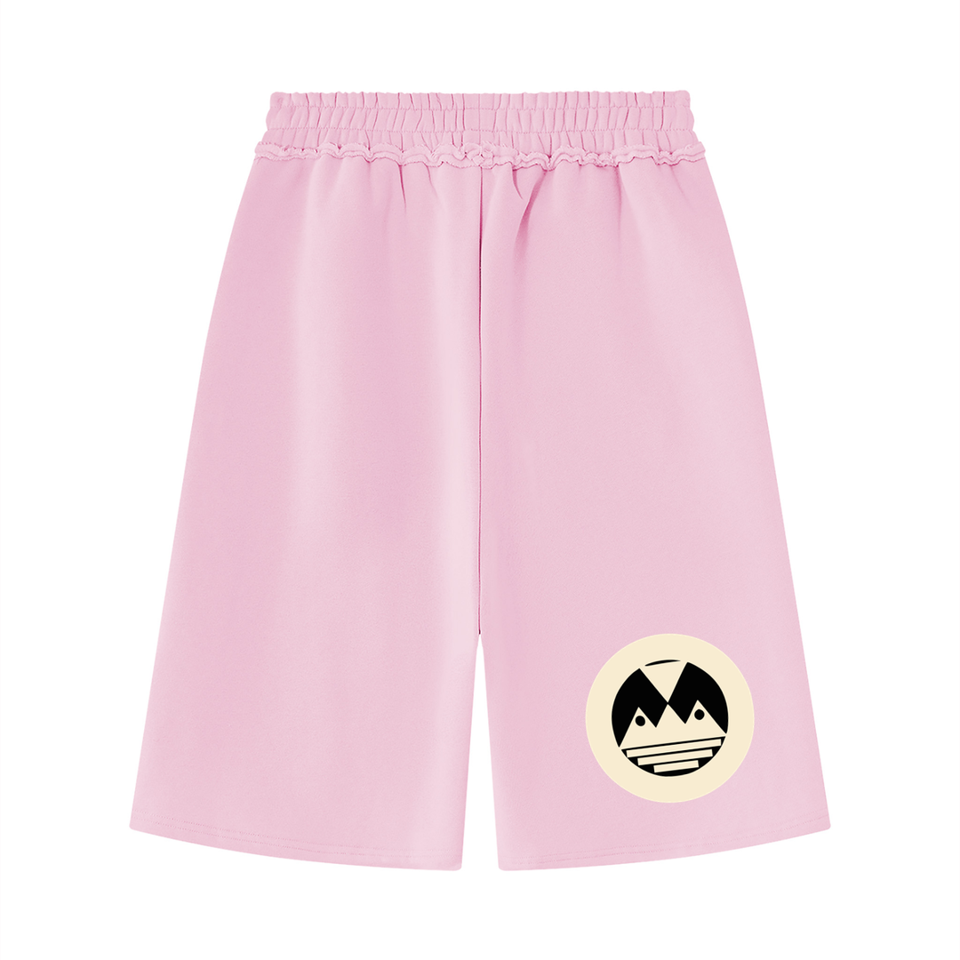 Unisex Raw Edge Fleece Shorts