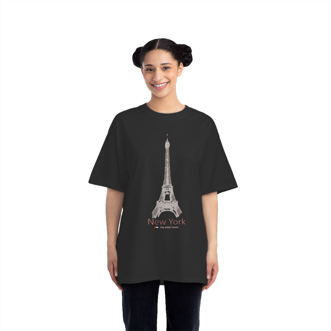 ECELUGICH® NEW YORK / EIFFEL TOWER UNISEX OVERSIZE TEE SHIRT
