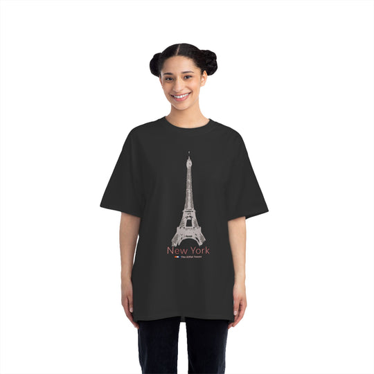 ECELUGICH® NEW YORK / EIFFEL TOWER UNISEX OVERSIZE TEE SHIRT