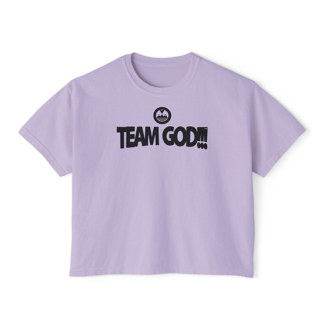 ECELUGICH® TEAM GOD!!! Women's Boxy Tee