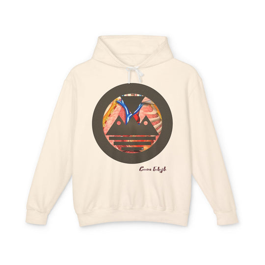 ECELUGICH® Logo Beating Heart Walbaum Fraktur Cozy Unisex Lightweight Hooded Sweatshirt with Retro Typography