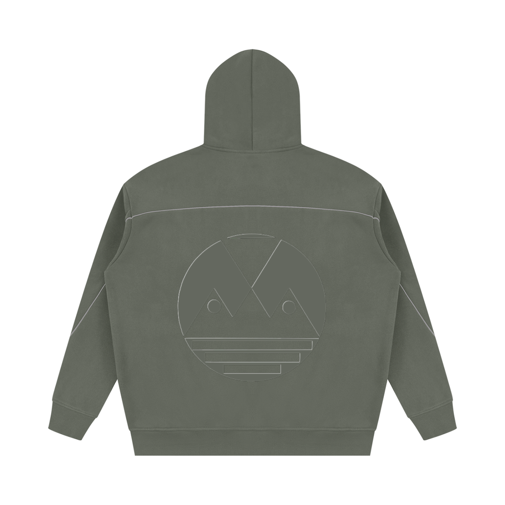 Unisex Oversized Piping Fleece Hoodie