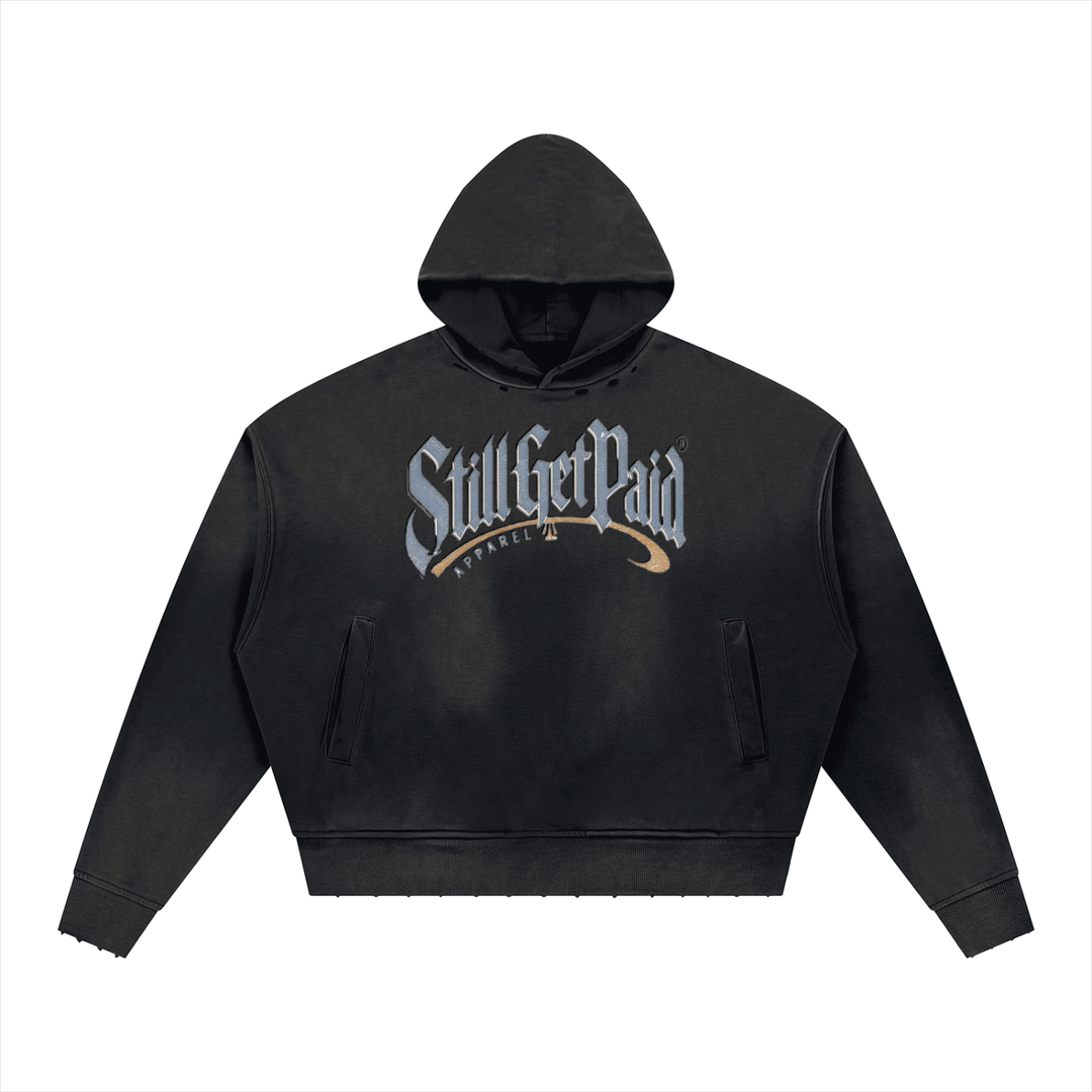 Unisex Sunfade Distressed Boxy Hoodie