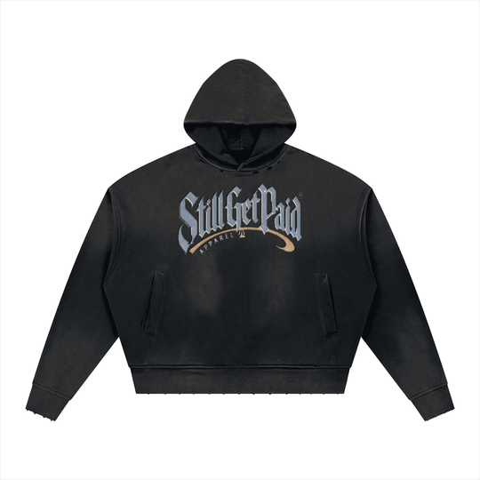 Unisex Sunfade Distressed Boxy Hoodie