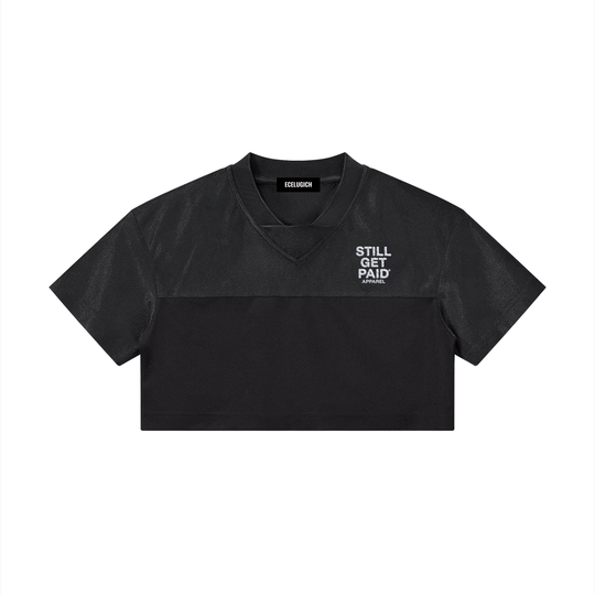 Women’s Cropped Paneled V-Neck Cloud Jersey