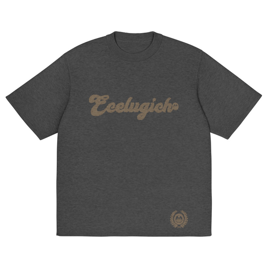 ECELUGICH® CHARCOAL KNITTED CLASSIC TEE &amp; BEANIE