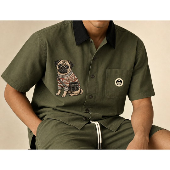 Unisex Color Block Short Sleeve Shirt