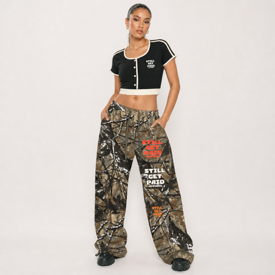 Unisex Tree Camo Barrel Leg Pants