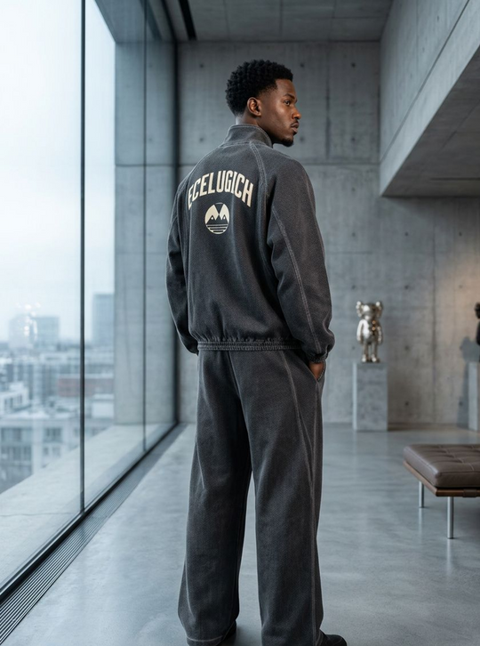 Unisex Vintage Wash Full Zip Mesh Jacket