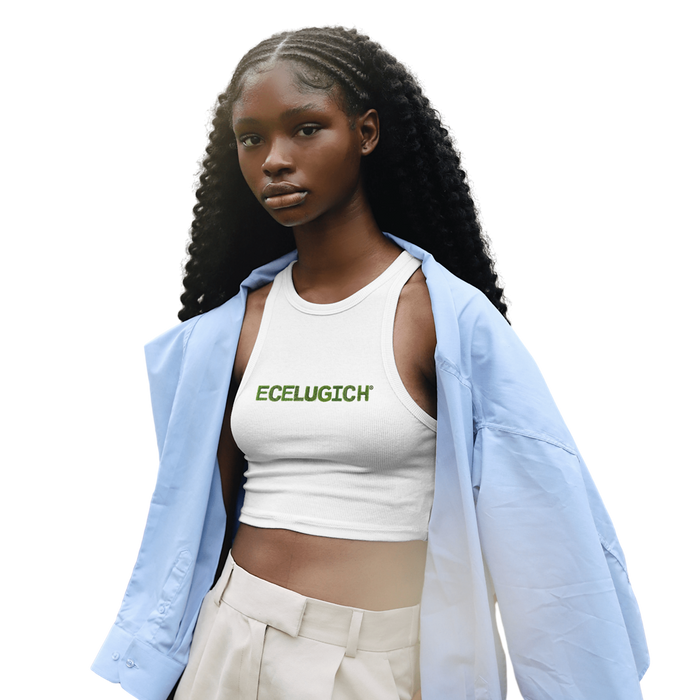 ECELUGICH® Women's Micro Rib Racer Tank Top