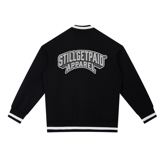 Contrast Piping Zip Bomber Jacket