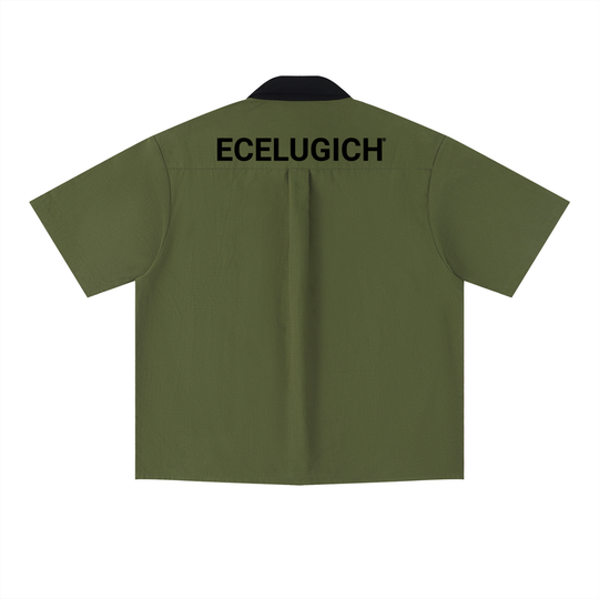 Unisex Color Block Short Sleeve Shirt