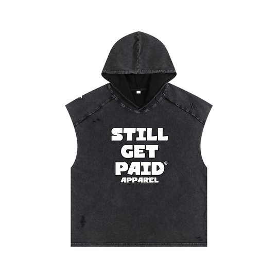 Snow Washed Boxy Hooded Tank Top