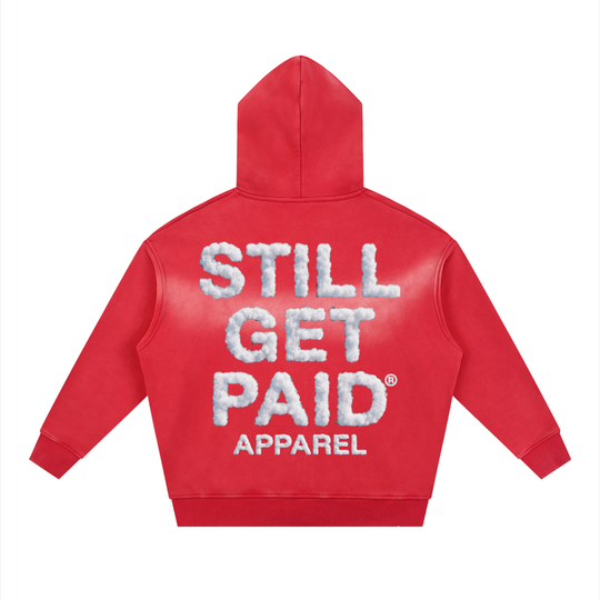 Sunfade Two-way Zipper Boxy Fleece Stacked Hoodie