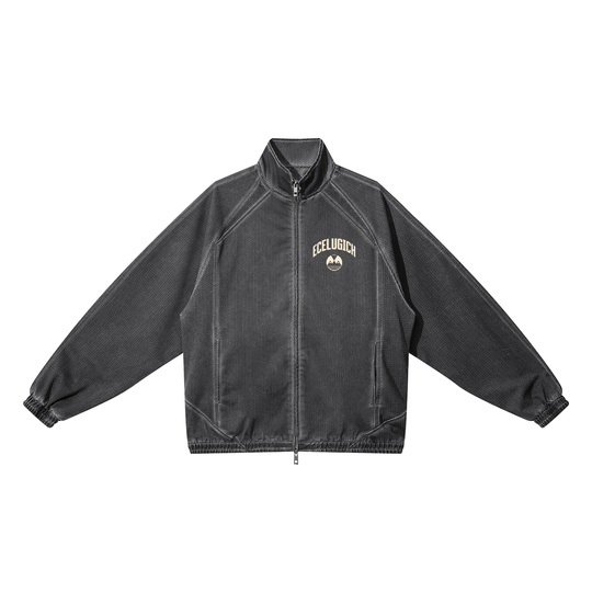 Unisex Vintage Wash Full Zip Mesh Jacket