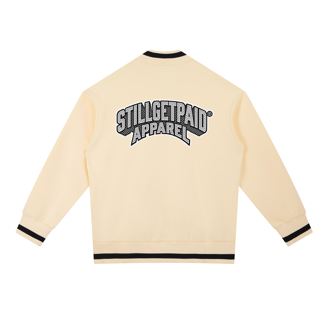 Contrast Piping Zip Bomber Jacket