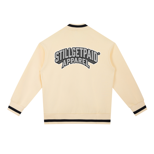 Contrast Piping Zip Bomber Jacket