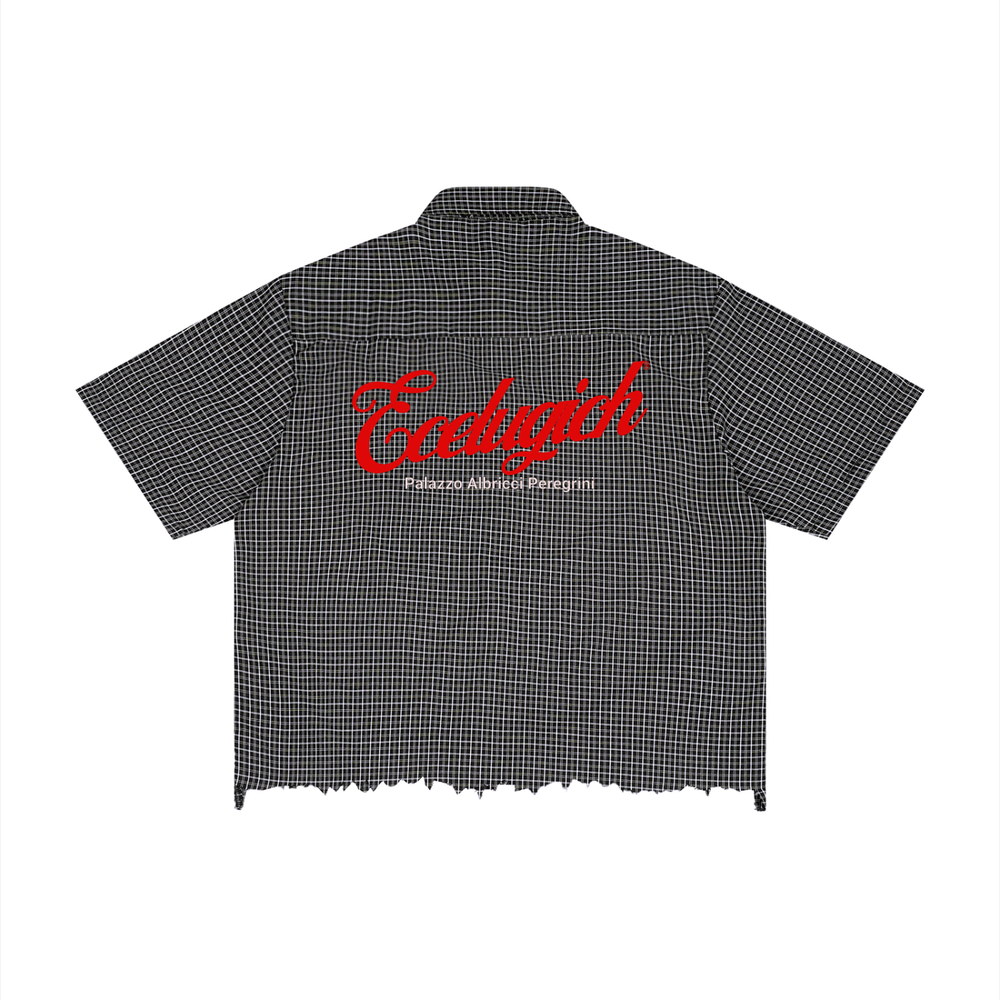 Unisex Distressed Plaid Boxy Palazzo Albricci Peregrini Shirt