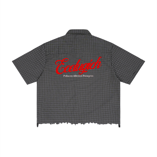 Unisex Distressed Plaid Boxy Palazzo Albricci Peregrini Shirt