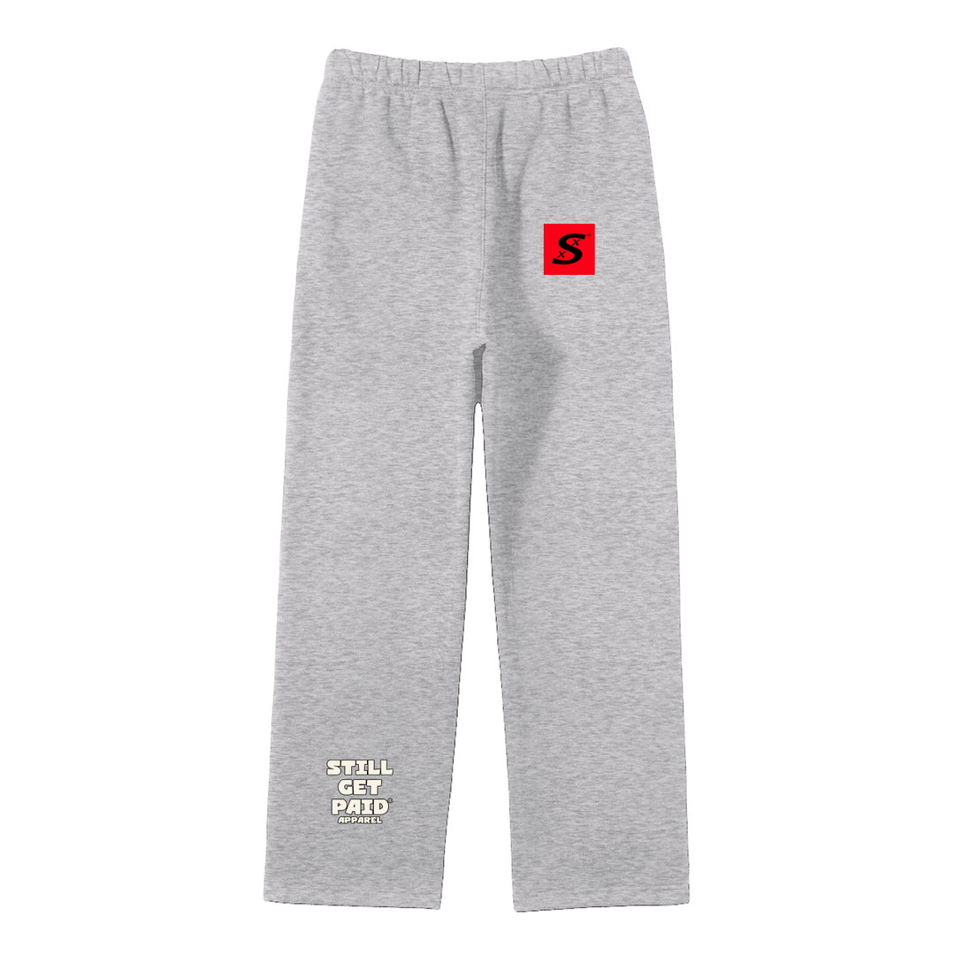 Unisex Solid Color Fleece Straight Leg Pants