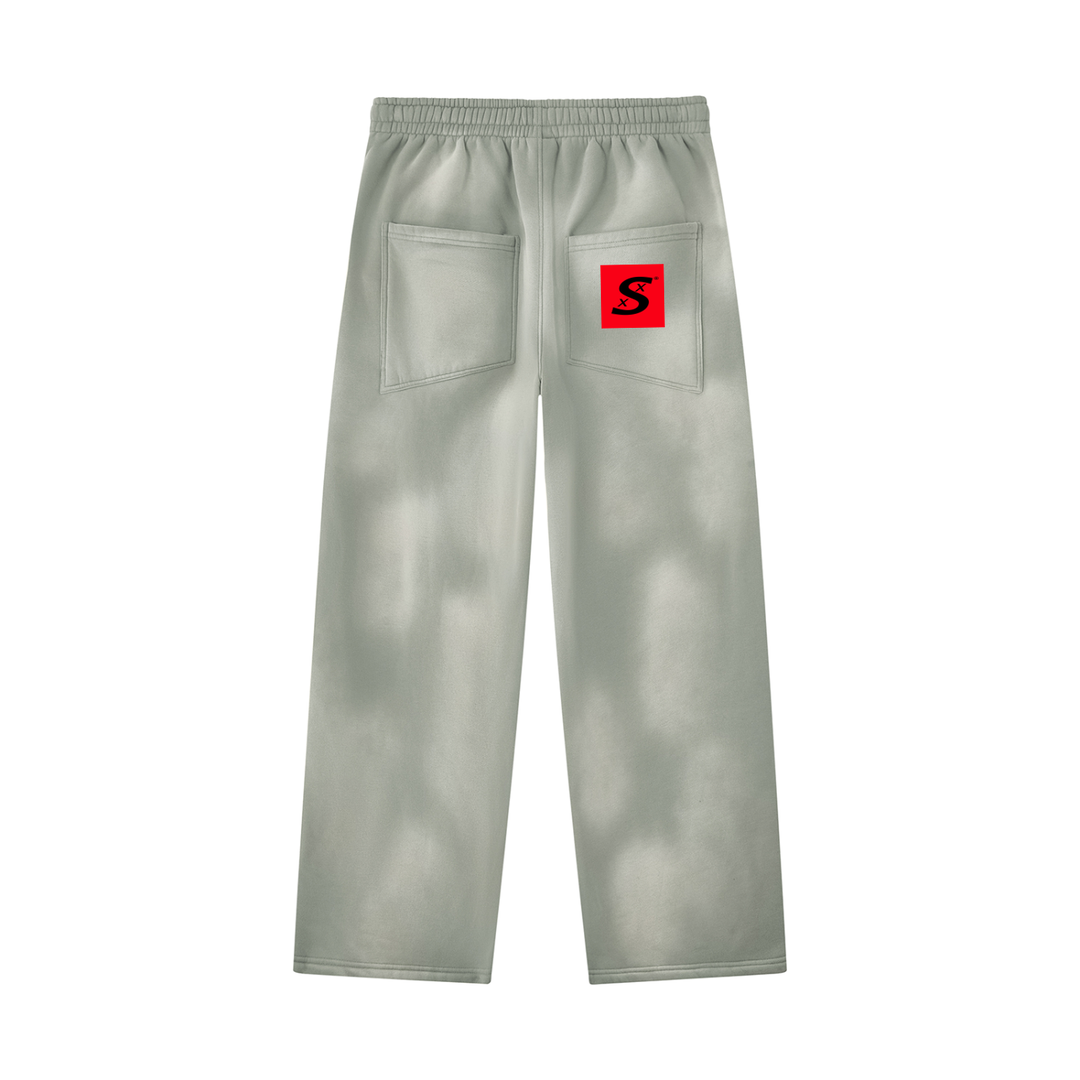 Unisex Sunfade Wide Leg Fleece Sweatpants