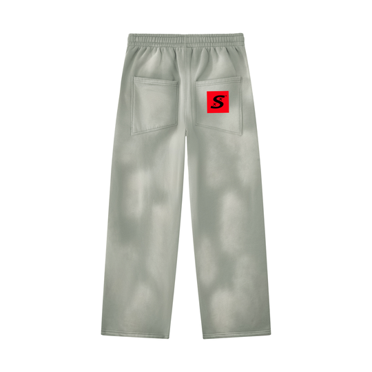 Unisex Sunfade Wide Leg Fleece Sweatpants