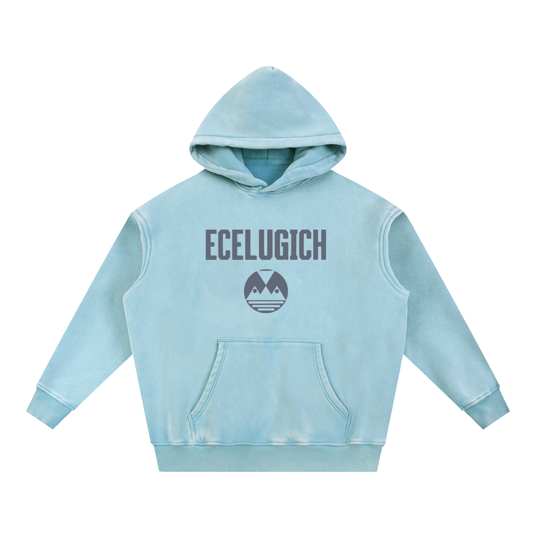 Snow Wash Fleece Oversize Hoodie