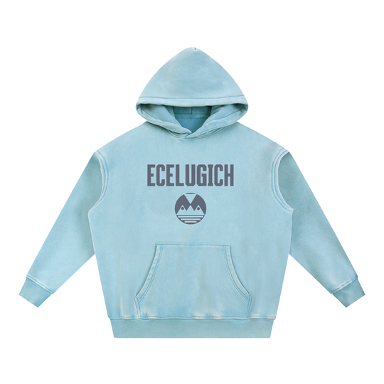 Snow Wash Fleece Oversize Hoodie