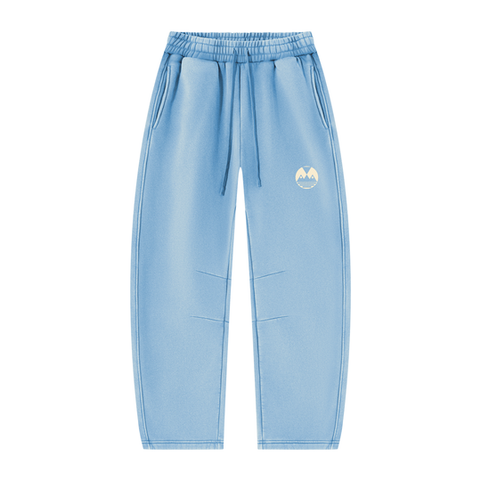 Unisex Vintage Wash Barrel Leg Fleece Sweatpants