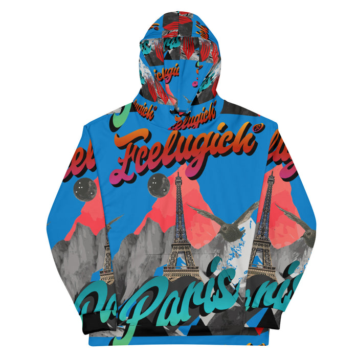 The ECELUGICH® Paris AOP Hoodie — Blue Edition (EP4)
