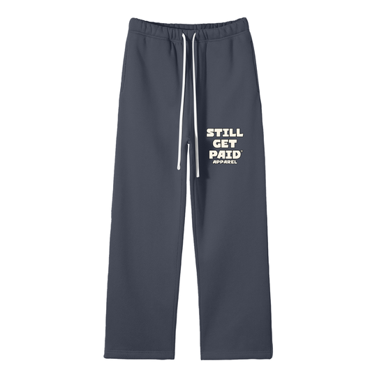 Unisex Solid Color Fleece Straight Leg Pants