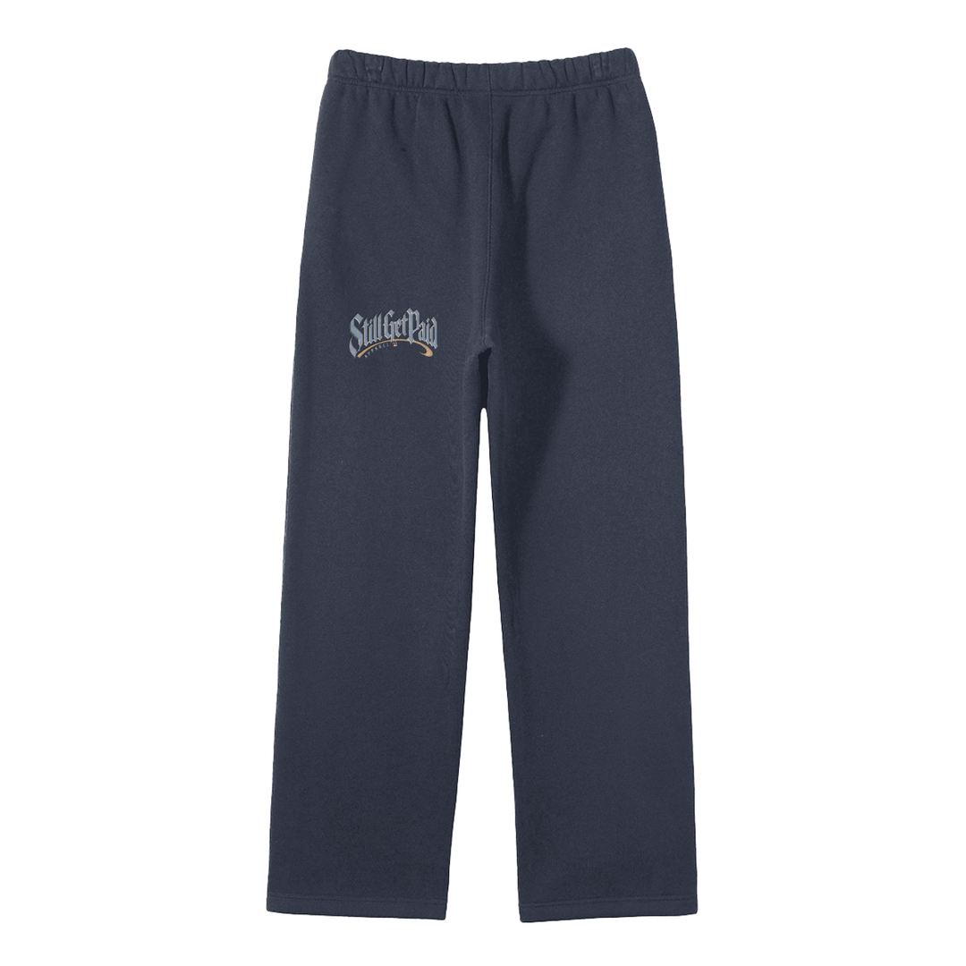 Unisex Solid Color Fleece Straight Leg Pants
